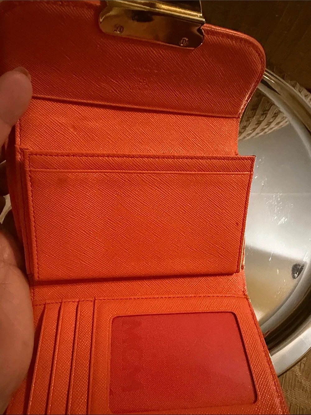 MCM Visetos Flap Wallet with Push-Lock Clasp preowned